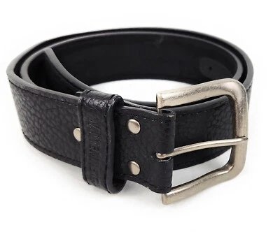Cinturón Wolverine para hombre 34 cuero negro hebilla plateada Foto 1 de 4