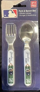 New York Yankees MLB set forchetta e cucchiaio con licenza ufficiale senza BPA nuovo in confezione - Foto 1 di 1