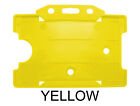 Yellow ID Landscape Horizontal Single Sided Badge Tag Work Pass Case Card Holder
