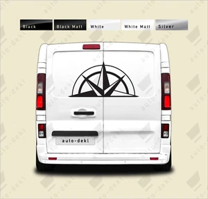 GRAN calcomanía adhesiva brújula - vinilo puerta trasera caravana cámper furgoneta autocaravana - Imagen 1 de 6