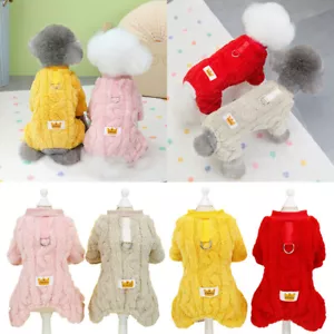 Winter Warme Fleece-Hundeweste Welpenkleidung Vierbeiniger Overall Mantel : - Bild 1 von 25