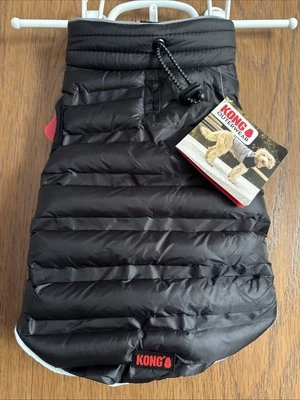Kong Parachute Puffer Jacket Coat Vest XS Extra Small Dog Black - Image 1 of 4