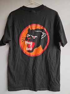 Vintage 90s Y2K HANES Beefy Large Black Panthers T-Shirt Troop 24 20x27.5 - Bild 1 von 8