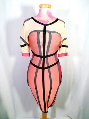 Celeb Boutique Women's Fitted Bodycon Panel Geometric Dress Size S - Image 1 of 4