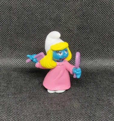 Lote de figuras vintage de pitufina peine y espejo Schleich Z 58 de los Pitufos 20182 Foto 1 de 4