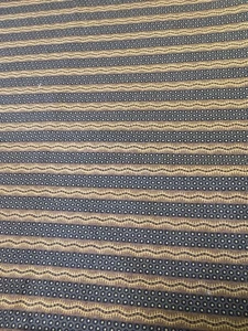 Vintage Brown & Gold Striped Quilting Fabric 1/4 Yard x 32 Inches - Picture 1 of 6