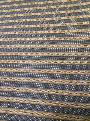 Vintage Brown & Gold Striped Quilting Fabric 1/4 Yard x 32 Inches - Image 1 of 4