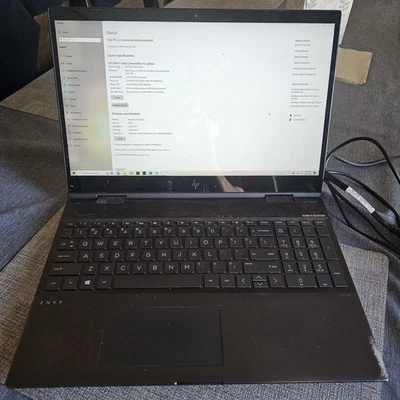 HP ENVY x360 15.6" (256GB SSD, AMD Ryzen 5, 4.30 GHz, 8GB) Laptop - Black - Image 1 of 4