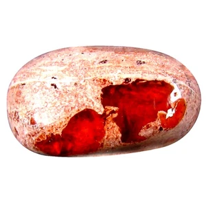 11.38 ct Fair Fancy Cabochon (19 x 12 mm) Un-Heated Mexico Matrix Fire Opal - Picture 1 of 1