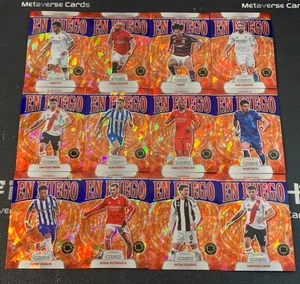 2025 Prizm Club World Cup En Fuego Blue Ice /99 Lot 12 Vlahovic Rodrygo RC Pedro - Picture 1 of 2