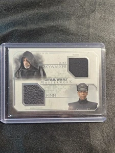 2020 Star Wars Masterwork DUAL Costume Relic Card - Luke Skywalker/ Finn #45/50 - Picture 1 of 3