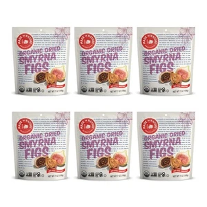 Organic Dried Smyrna Figs 7oz Pack of 6 Resealable Bags Guilt Free Snack - Picture 1 of 5