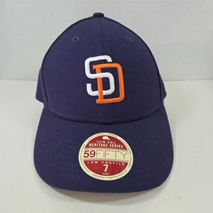 De colección 1991 San Diego Padres Gorra Gorra Para Hombre Talla 7 Ajustada Azul New Era 5950 EE. UU. MLB  - Imagen 1 de 11