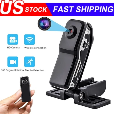 Mini Police Body Camera HD 1080P Video DVR Clip IR Night Cam Camcorder US - Image 1 of 4