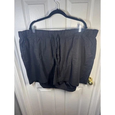 Шорты Lane Bryant черные льняная смесь повседневные на шнурке большой размер 24 - Изображение 1 из 4