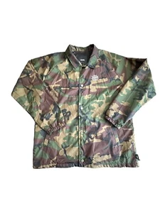 Vans Torrey Jacket Sz XL Youth Boys Camouflage Camo Windbreaker Snap Button T1-5 - Picture 1 of 11