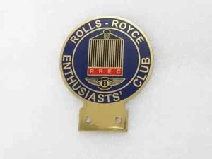 Distintivo anteriore vintage classico RREC Rolls Royce appassionati auto club ottone smaltato - Foto 1 di 7