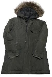 G-STAR RAW Hooded Mountain Down Parka Wax Coat Jacket Size Women’s Small AQ6 - Picture 1 of 10