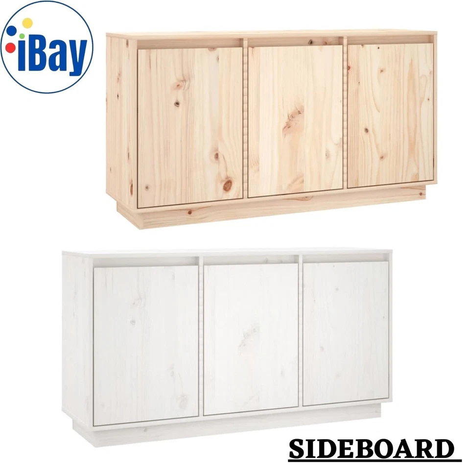 Wooden Sideboard Cabinet Cupboard Unit Storage Furniture w/ Compartments 3 Doors - Image 1 of 1