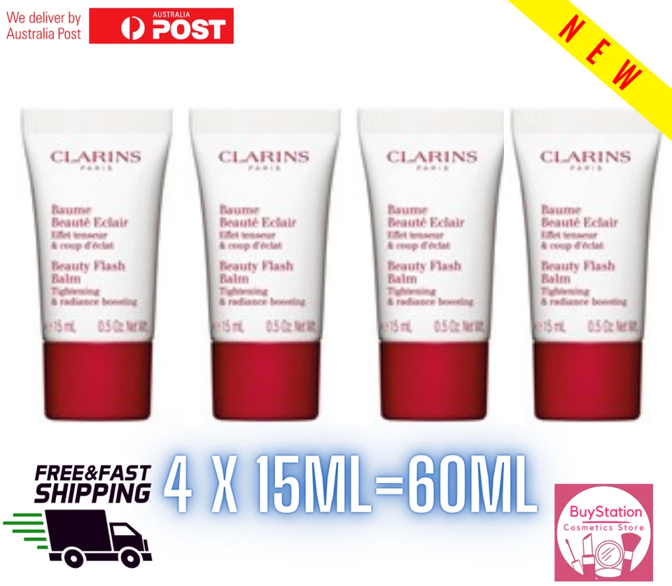 Clarins Beauty Flash Balm 4x 15ml = 60ml - NO BOX - * BRAND NEW* BARGAIN - image 1 of 1