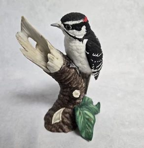 Vtg. Lenox Bird Downy Woodpecker Figurine 1989 Garden Bird Collection - Picture 1 of 7