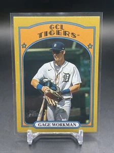 2021 Topps Heritage Minor League Gage Workman Gold Parallel #/18 - Picture 1 of 10