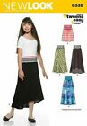 New Look Sewing Pattern 6338 Girls Skirts Easy Midi Maxi Dipped Hem Age 8-16