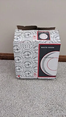 Prato de sopa de vidro opala Bormioli Rocco White Moon 9" - Conjunto de 18 - Novo em folha - Imagem 1 de 4