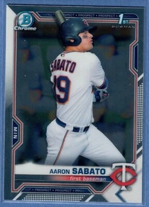 2021 Bowman Chrome Prospects Aaron Sabato #BCP-125 Twins - Bild 1 von 2
