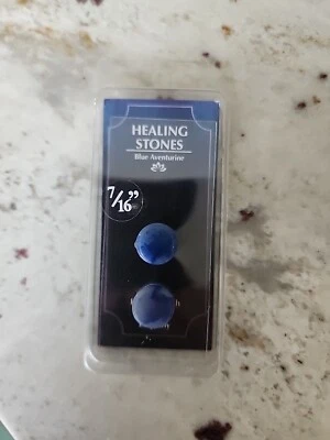 Tapones/gagues de piedra azul de 7/16" Foto 1 de 4