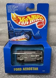 Hot Wheels International Box Blue Card #236 Ford Aerostar Black Wall Canada 1990 - Picture 1 of 8