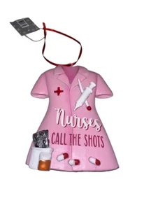 Nurses Call The Shots Resin Hanging Christmas Ornament - Picture 1 of 4