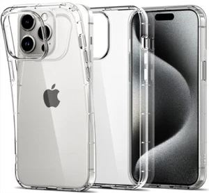 Für iPhone 16 15 Pro Max 14 Plus 13 12 11 Clear Case mit Displayschutz Cover - Bild 1 von 12