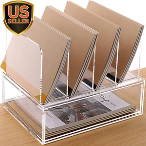 Desk Organizers and Accessories, Acrylic Desk Organizer with Drawer, Office Supp - Picture 1 of 8