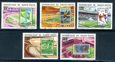 1977 Upper Volta Stamps: Football World Cup - Argentina 1978;  CTO; SG#469-473 - Image 1 of 2