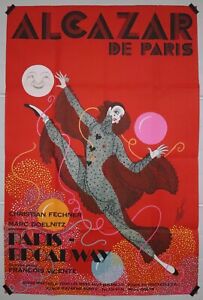 ALCAZAR DE PARIS - Affiche originale théâtre spectacle - 1970' - 150x100 - ERTE