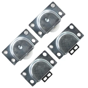 4 Stainless Steel Sliding Door Wheels Rollers Runners For Wardrobe/Cupboard Tool - Picture 1 of 9