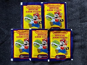 5 POCHETTES PACKETS OFFICIAL MERLIN COLLECTION NINTENDO 1992 NO PANINI - Imagen 1 de 1