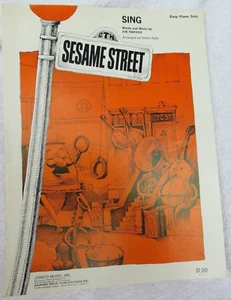 RAPOSO SING SHEET MUSIC EASY PIANO SOLO W/WORDS AGAY SESAME STREET 1973 RARE - Picture 1 of 7
