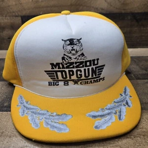 Vtg Mizzou Top Gun Hat Snapback Trucker Cap Tigers Foam University of Missouri - Picture 1 of 8
