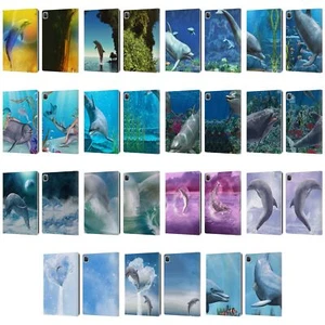 OFFICIAL SIMONE GATTERWE DOLPHINS LEATHER BOOK WALLET CASE COVER FOR APPLE iPAD - Picture 1 of 21