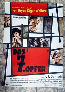 B. EDGAR WALLACE * DAS 7. OPFER - A1-FILMPOSTER - Ger 1-Sheet GEROLLT 1964 FELMY - Bild 1 von 1