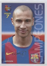 2004-05 Panini Megacracks Barca Campeon Spanish Henrik Larsson #19