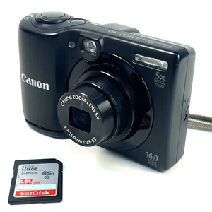 Probado ✅ - Cámara digital Canon PowerShot A1300 HD 16,0 MP negra + tarjeta SD de 32 GB - Imagen 1 de 9