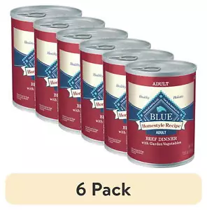 (6 pack) Blue Buffalo Homestyle Recipe Adult Wet Dog Food, Beef Dinner - Picture 1 of 12