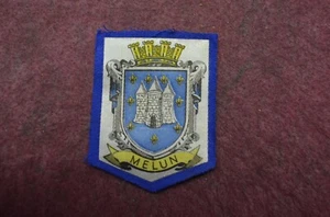 ANCIEN ÉCUSSON BISCOTTE GRECOIRE BLASON RÉGION VILLE MELUN CPA - Foto 1 di 1