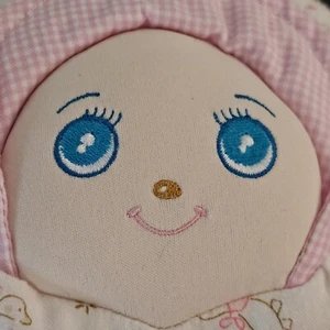 Especially Yours 2000 Pink Plush Baby Doll Gingham Blue Eyes 14" ToysRUs READ - Picture 1 of 6