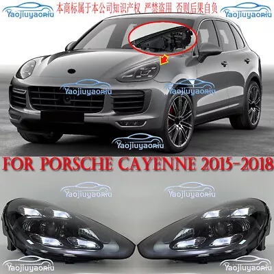Par de faros LED proyectores DRL delanteros para Porsche Cayenne 2015-2018 Foto 1 de 4