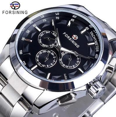 Forsining Mens Luxury Watch Working sub-Dials. Waterproof.  Great Gift Idea. - Image 1 of 4