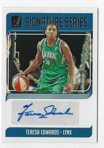 Teresa Edwards 2019 Donruss WNBA Signature Series Autograph Card